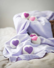 Lavender Heart Eco Wool Dryer Ball