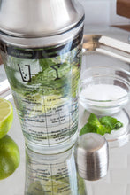 Outset Cocktail Shaker, Glass and Stainless Steel, 12-Ounce