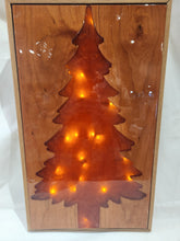 Lit Christmas Tree Board (Cherry) In Box Red Epoxy