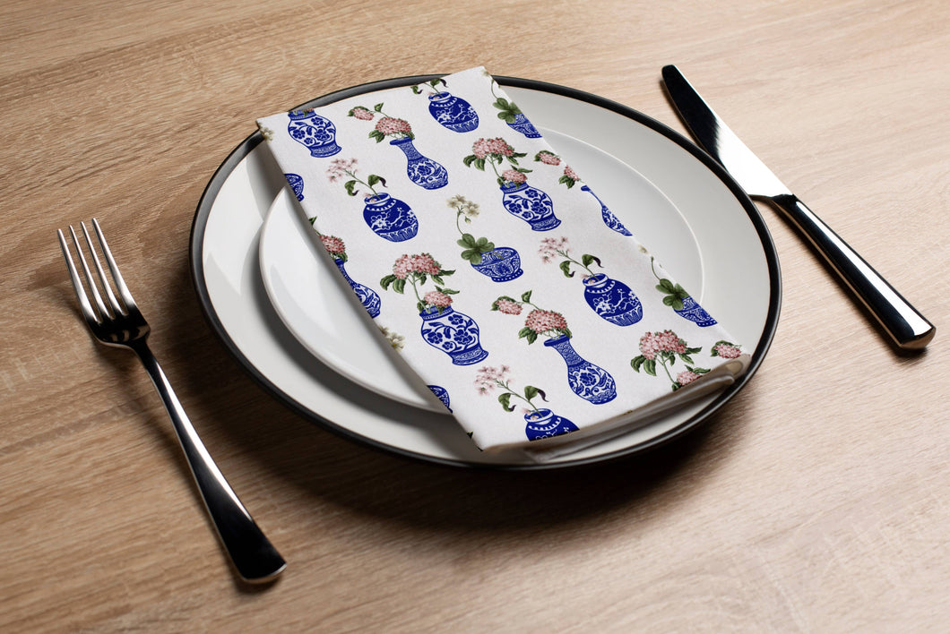 Chinoiserie Hydrangeas - Printed Guest Towel