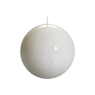 Meloria Large Lacquer Ball Candle-White