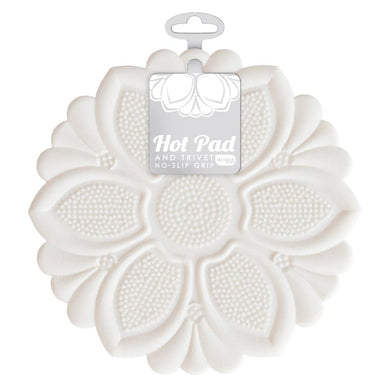 Hot Pad/Trivet, No-Slip Grip, White