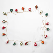 Garland - Embroidered Christmas Balls - Christmas Decor