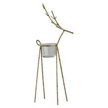Antique Gold Reindeer Tealight Holder