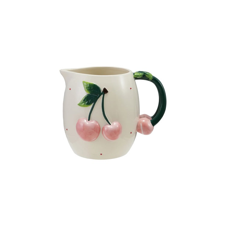 Hand Painted Cherry Pitcher