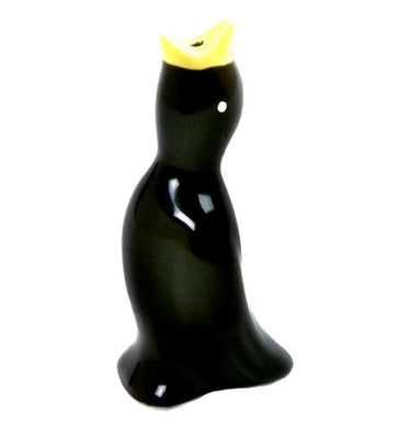 Blk Porcelian Pie Bird