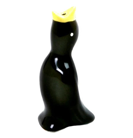 Blk Porcelian Pie Bird