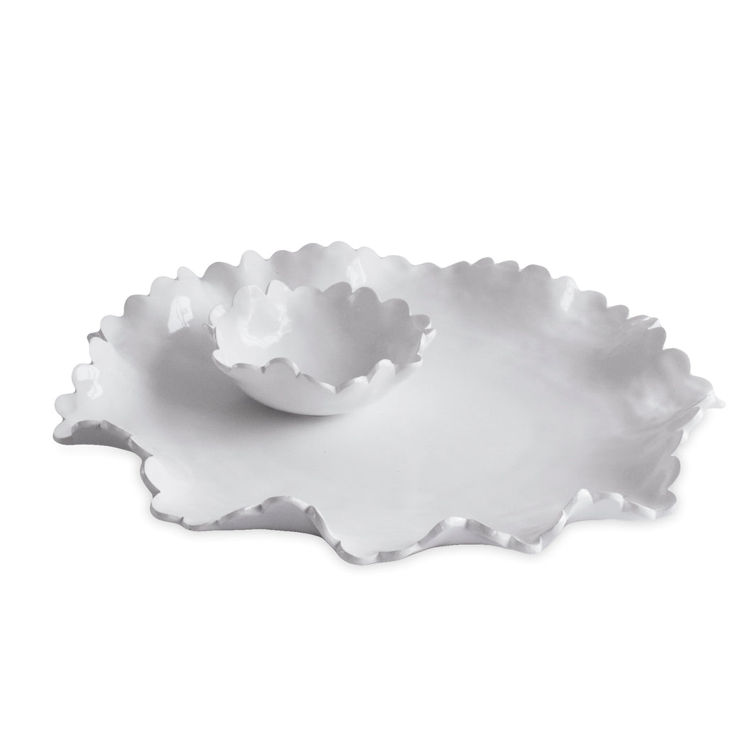 VIDA Colette Round Platter with Mini Dip Bowl