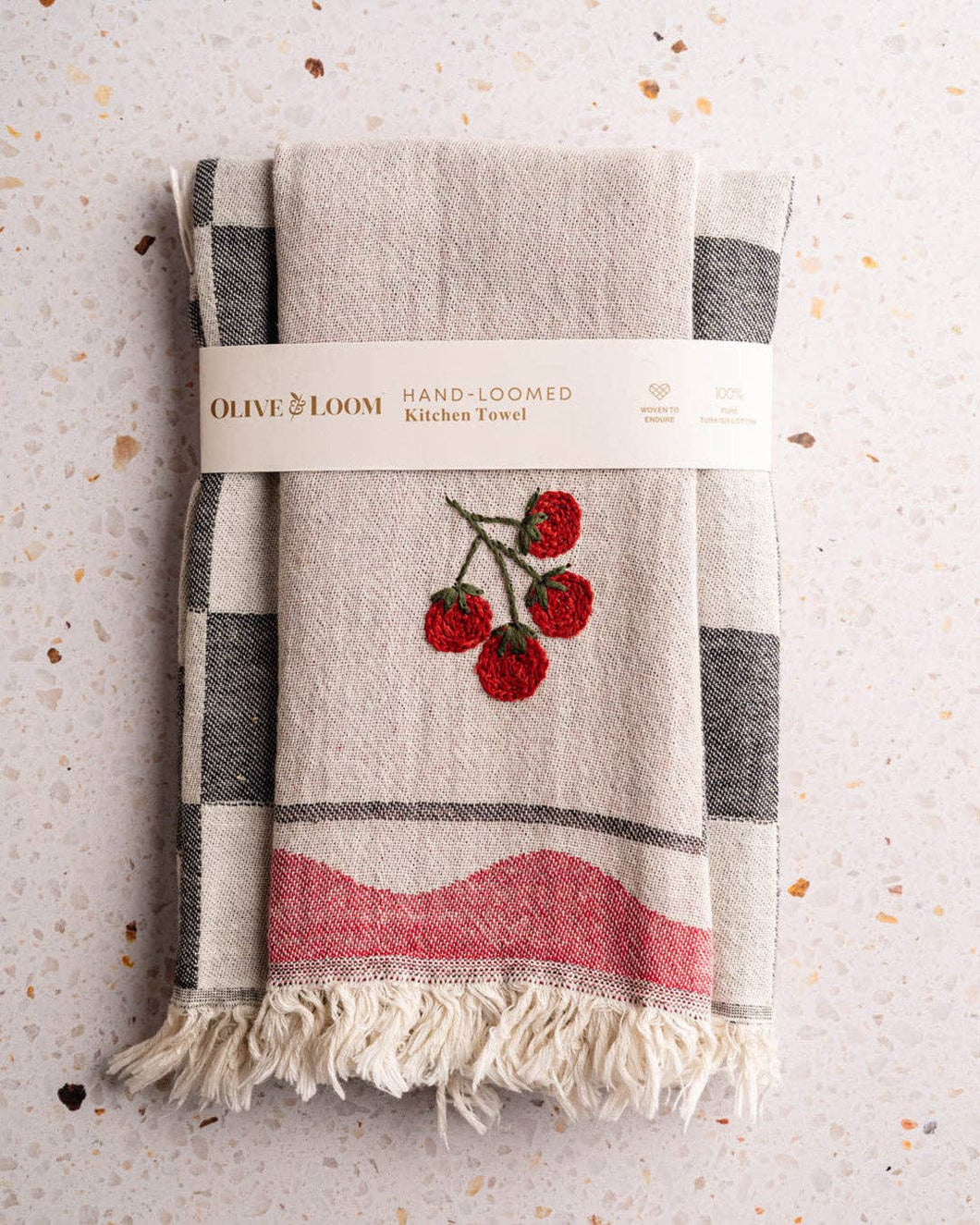 Tomato - Hand Stitched Kitchen Towel