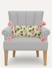 Cottage Charm Roses w/Tassels Hook Pillow