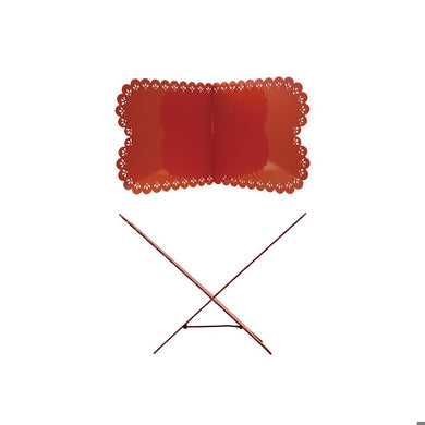 Red Metal Book Holder