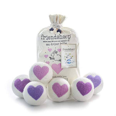 Lavender Heart Eco Wool Dryer Ball