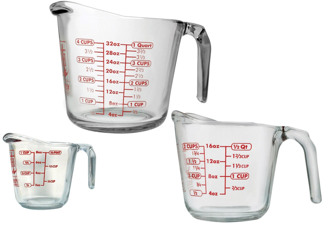 Anchor Hocking Measuring Cup Set, 3-Piece