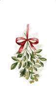 Mistletoe - Printed Guest Towel - Christmas