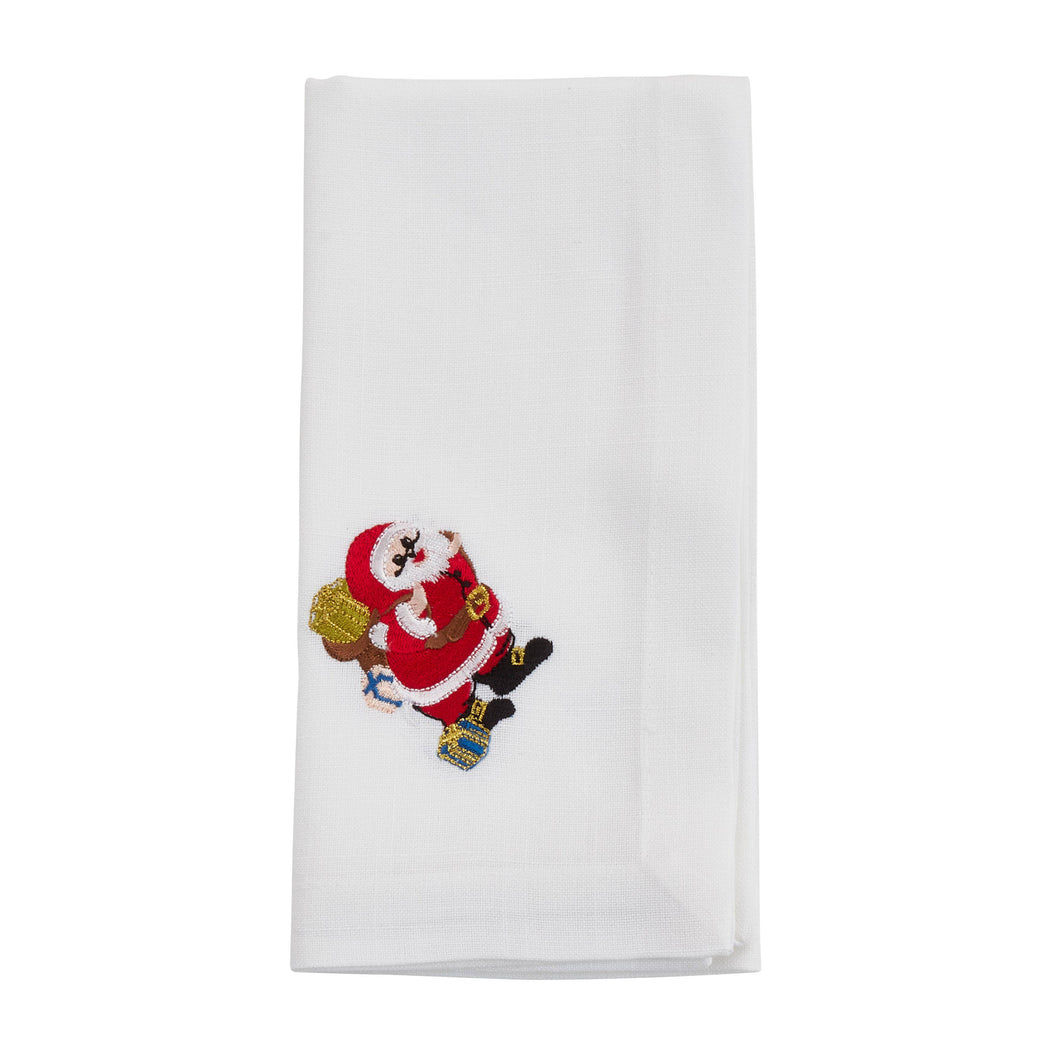 Embroidered Santa Napkin