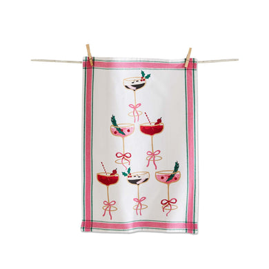 Holiday Cocktail Tower Dishtowel