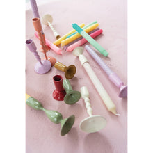 2 Tone Pleated taper Candles-Pink