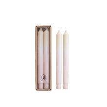 2 Tone Pleated Taper Candle