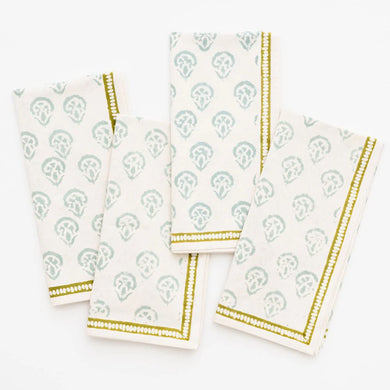 India Hicks Carnation Seafoam Napkin