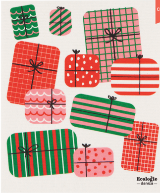 Lg Holiday Winter Wheels Swedish Sponge Towel