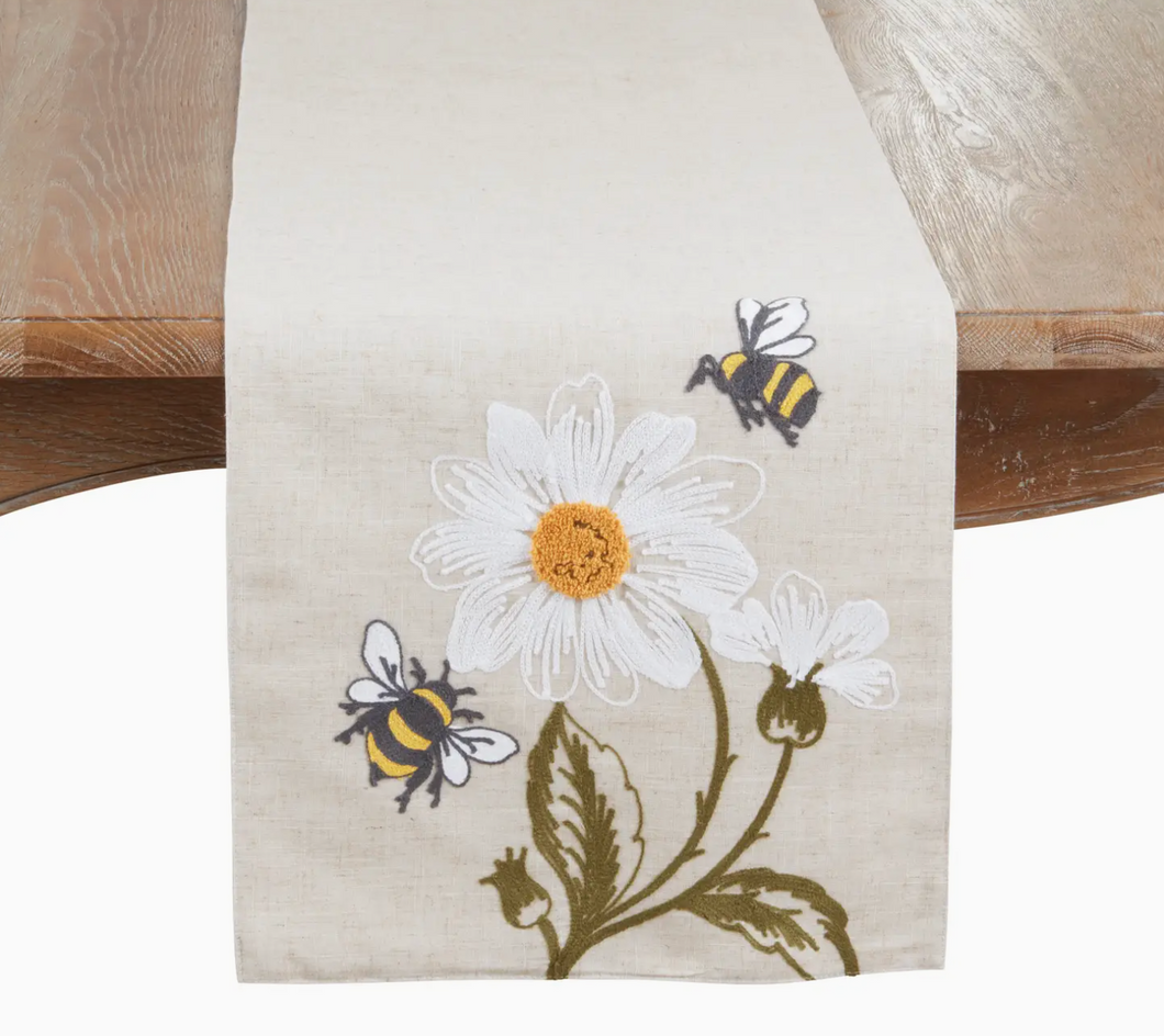 Bee & Floral Table Runner