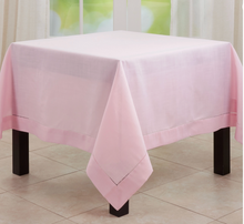 Pink Tablecloth with Hemstitched Border