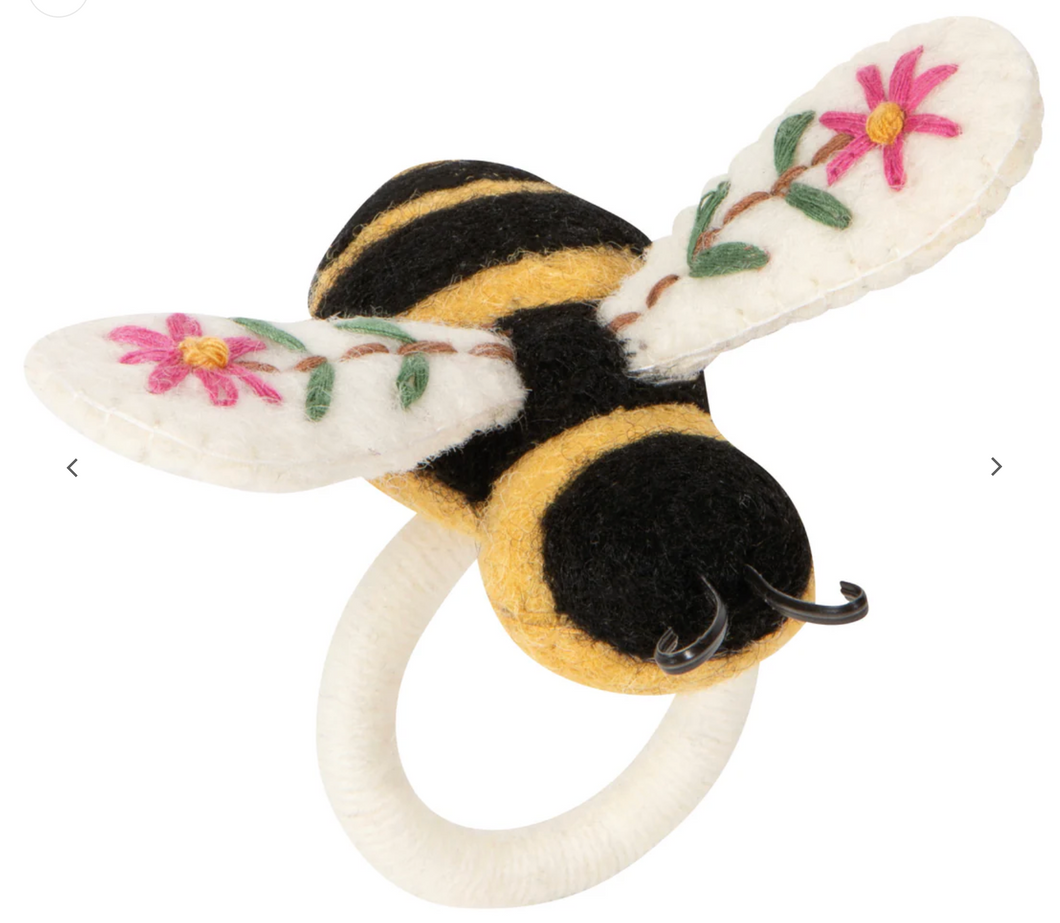 Felt Napkin Ring-Bee