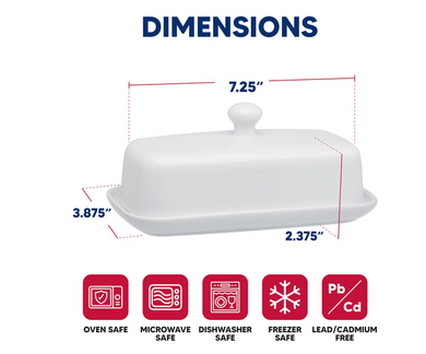 Butter Dish, Porcelain