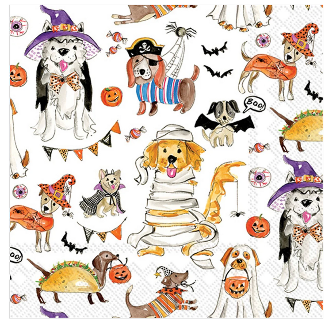 Halloween Dogs Cocktail Napkin