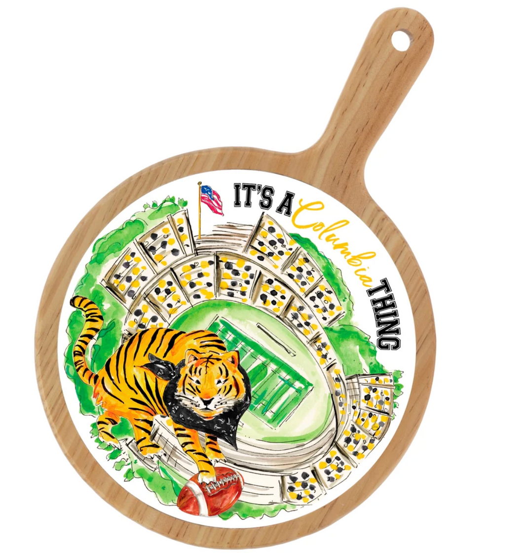 Black Prowling Tiger Stadium Cheeseboard