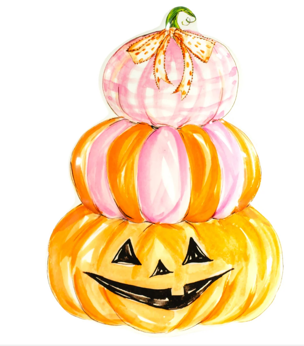 Pink Stacked Pumpkin Plate