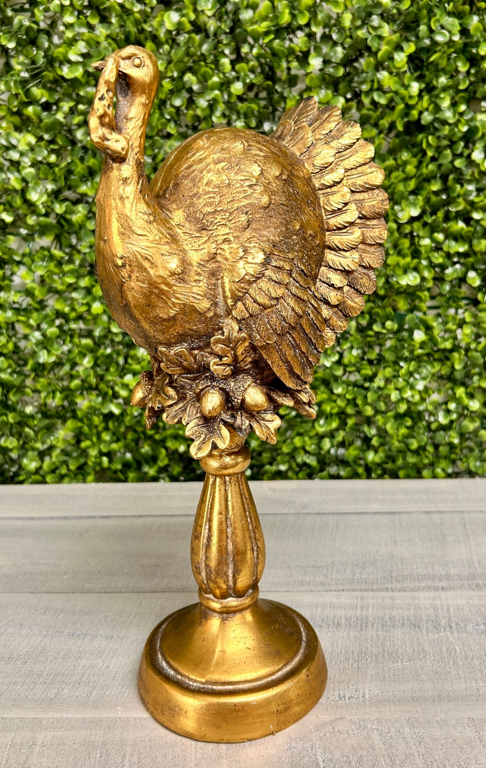 Gold Turkey On Pedestal
