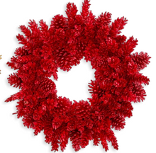 Lacquered Pinecone Wreath