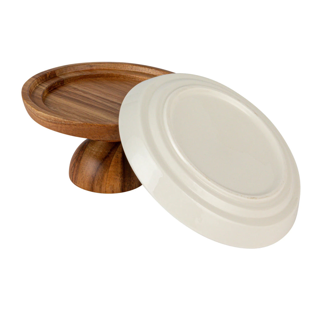 Acacia Wood Pedestals