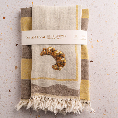 Croissant Hand-Stitched Tea Towel Set
