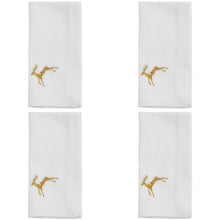Embroidered Gold Reindeer Napkin