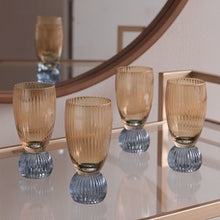 Venice Shot Glass-Amber & Blue