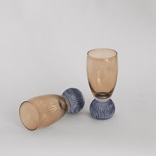 Venice Shot Glass-Amber & Blue