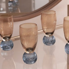 Venice Shot Glass-Amber & Blue