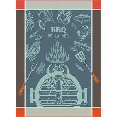 BBQ De La Mer Bleu Jacquard Kitchen Towel