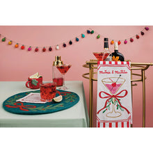 Mistletoe & Martinis Christmas Dishtowel