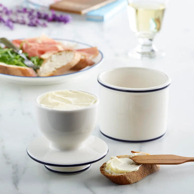 Butter Bell-White Blue Banding
