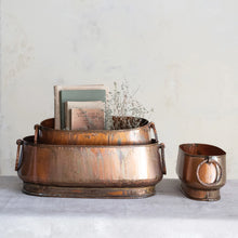 Oval Metal Planter