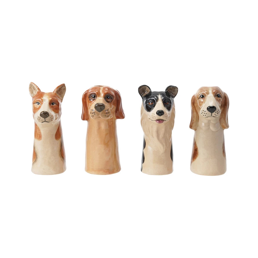Dog Vase Stoneware