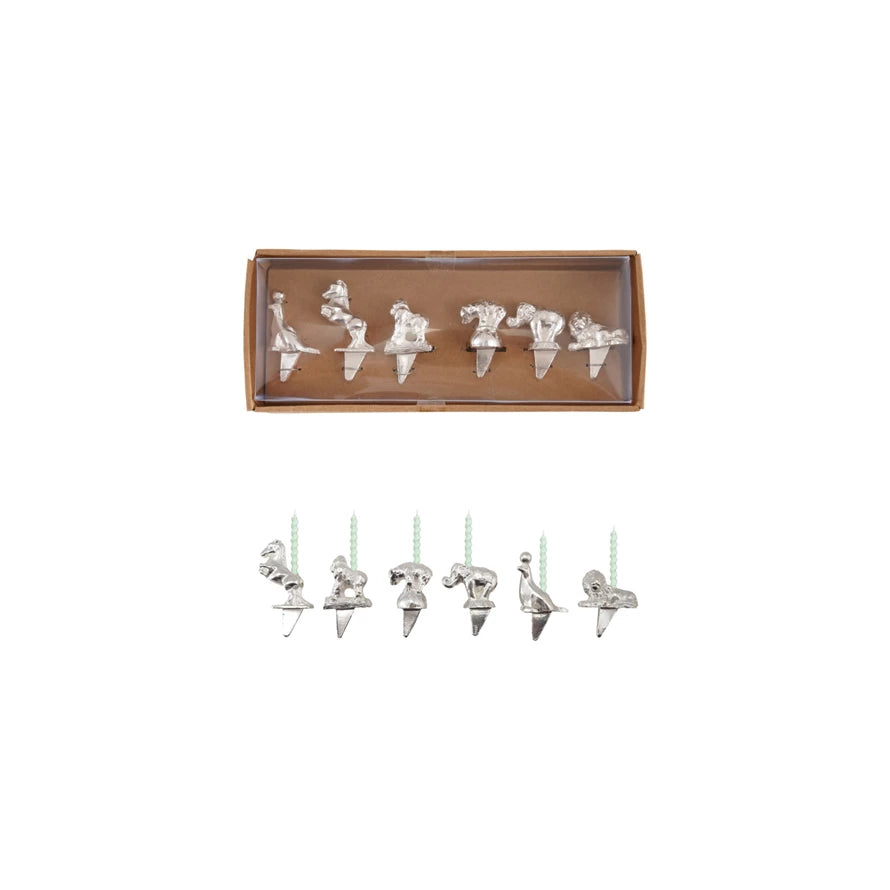 Circus Animal Birthday Cake Candle Holders, Zinc Alloy