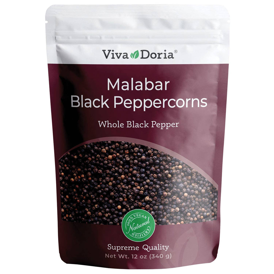 Malabar Peppercorn (Whole Black Pepper) 12 oz