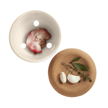 Garlic Storage Pot - Cream