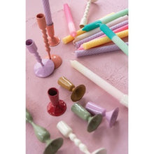 2 Tone Pleated Taper Candle