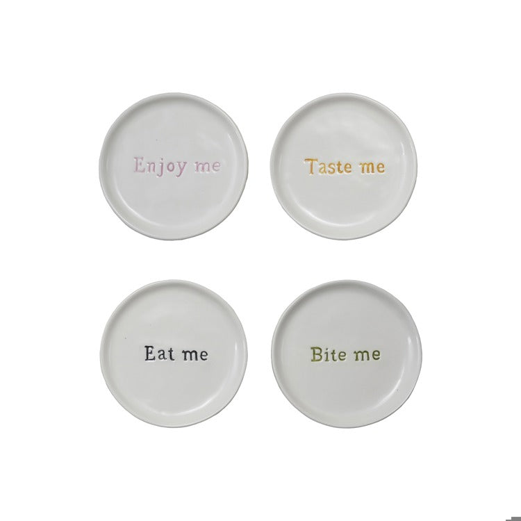 Appetizer Dish with Sayings