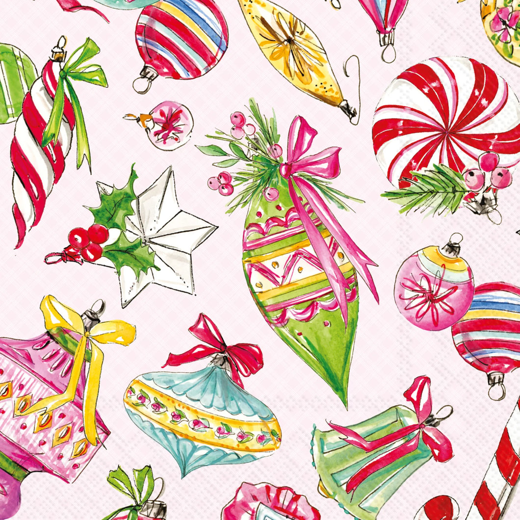 Vintage Ornaments Cocktail Napkins